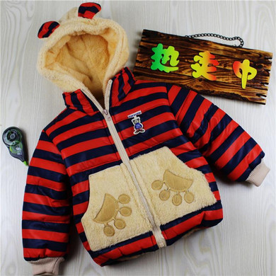 Baby Boys Jackets Children Clothing Boys Fashion Jacket Cartton Bear Tops Coat Winter Kids Warm Cotton Outerwear Baby Clothes