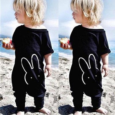 Baby Boys Girls Romper 2016 New Fashion Rabbit Short Sleeve Toddle Kids Rompers