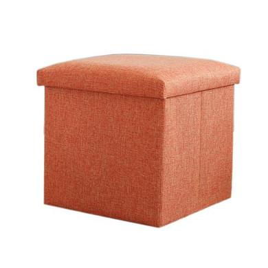 Multi Function Linen Storage Box Foldable Square Stool For Storage Clothes Books Toys Decoration Organizer