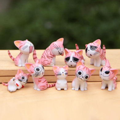 Multi Color Micro Cute Kitty Mini Chis Chi Sweet Home Figures Dolls Cat Kitten Emoji Decoration Model Toys Action Figure doll