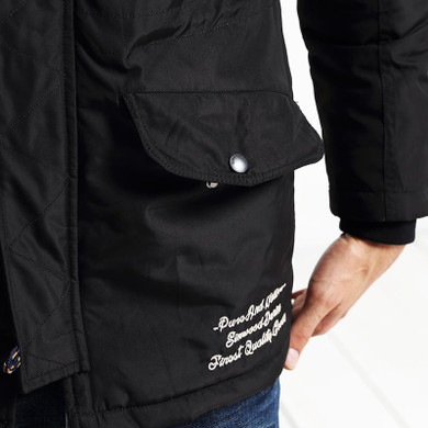SIMWOOD Brand 2017 new winter  coats men badge pattern parkas  fashion streetwear warm clothing  MF9503