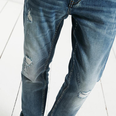 SIMWOOD 2017 Spring Summer Jeans Men Slim Fit Hole ankle Length Denim Trouser 100% Pure Cotton Slim Fit SJ6081