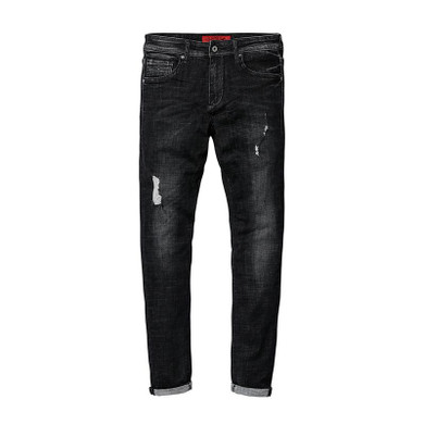 SIMWOOD 2017 Autumn Winter New Jeans Men Fashion  Denim Pants Casual Trousers Cotton Hole Brand Clothing SJ6043