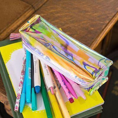 Kawaii Women Colorful Laser Transparent Cosmetic Bags Case Cosmetic Bag Makeup Pouch