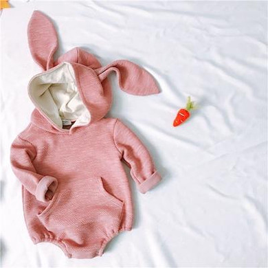 Kawaii Rabbit Newborn Baby Rompers Winter Warm Baby boys Girls Clothing Long Sleeve Hooded Jumpsuit Kids Outwear For Kids Gift