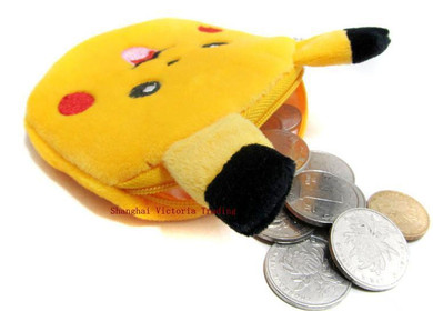 Kawaii NEW Pikachu 10CM Plush Toy , Cat Purse Toy , keychain Plush Purse toy
