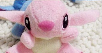 Kawaii 7CM Lilo Stitch Plush Stuffed Keychain Toy , Gift Toy Rope String Chain Pendant Toy , Bouquet Plush Decor Toys