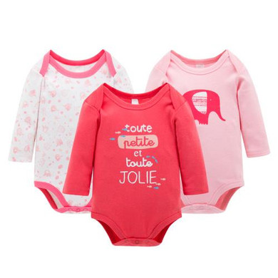 Kavkas Brand 3pcs Newborn Baby Clothes Girl Long Sleeve 100% Cotton 2017 Winter Baby Rompers Jumpsuit Next Roupa Infantil Menina