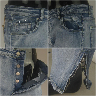 KANYE WEST Fear of god Boots Jeans Mens  justin bieber ripped jeans for men Bottom zipper Skinny jeans Men Valentine AMY569