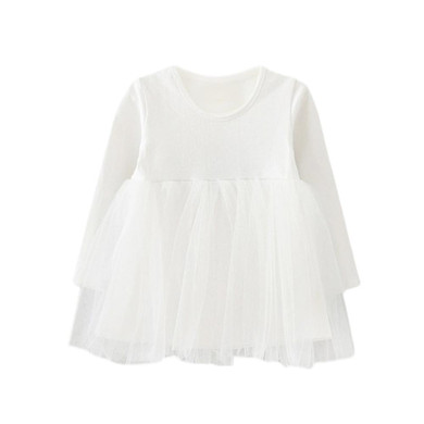 2018 Casual Kids Dresses Girls Dress Long Sleeve Baby Girls Tutu Dress Tulle Fluffy Girls Princess Dress Toddler Girls Clothing