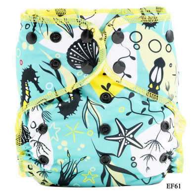 Elinfant OS Velour night AIO baby diaper reusable heavy wetter hybrid AI2 waterproof bamboo washable baby aio cloth diaper