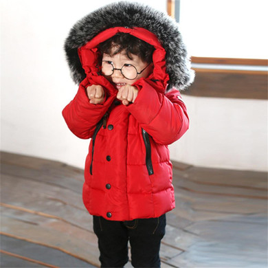EASY BIG Winter Warm Hooded Children Down Jacket For Girls Unisex Children Parkas Jacket For Boys CC0111