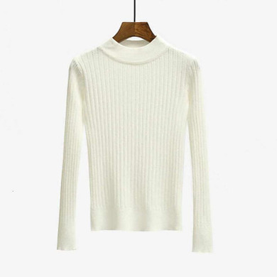 NIJIUDING 2017 New knitted Slim Pullover Women Turtleneck Knitted Sweater Shirt Female All-match Basic Long Sleeve Tops