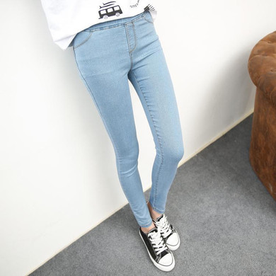 2018 New Simple Fashion Womens Jeans Leggings Nine Pants Elastic Denim Pencil Pants Skinny Jeggings Jeans Women Pantalon Femme