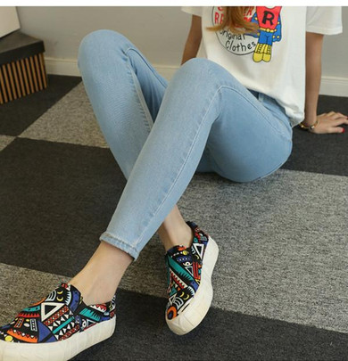 2018 New Jeans Women High Waist High Elastic Jeans Women Hot Sale American Apparel Skinny Pencil Denim Pants Fashion Feet