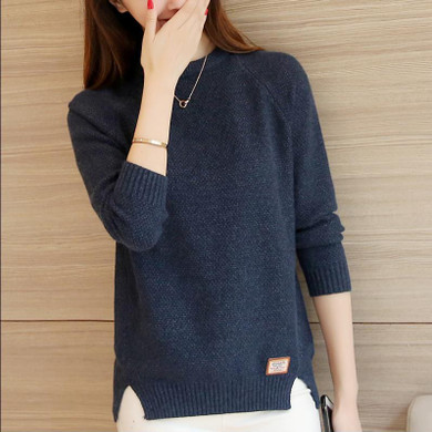 2018 New Female o-neck Sweater Women Knitted sweaters And Pullovers Long Sleeve Pull Femme Winter Cashmere Oversized Pullover