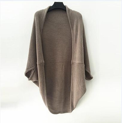 2018 New Fashion Women Casual Korea Loose Shawl Batwing Sleeves Lady Knit Sweater Coat Woolen Women Cardigans Jacket