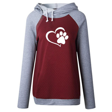 2018 New Fashion Funny Cat Footprint Patterns Hoodies Women Tops Sweatshirts Pattern Clothings Harajuku Youth and For Autumn