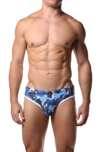 Datch Blue Camouflage Swim Brief