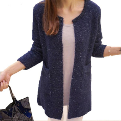 DASUANG 2017 Autumn Winter New Women sweater coat Casual Long Sleeve Knitted Cardigans Sweaters Fashion loose Cardigan sweater