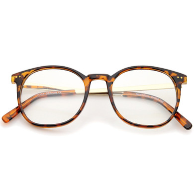 Dapper Retro Clear Lens Horned Rim Glasses A312