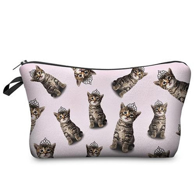 DAOXI Womens 3D Cat Animal Printing Cosmetic Bag for Travelling Brand New