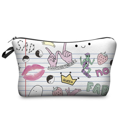 DAOXI Anchor Cosmetic Bag 3D Printing Zipper Organizer for Travelling Necessary Women Toiletry Gift
