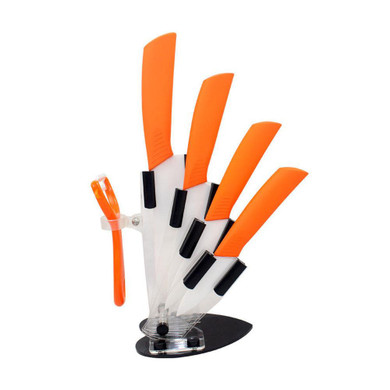 DANTE Brand 2016 New Arrival Ceramic Knife Set 3" 4" 5" 6" Inch + Peeler + Knife Holder Top Quality Kitchen Knives Set