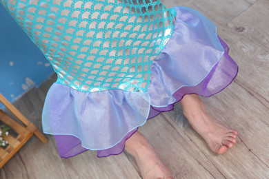 Baby Girl Clothes Little Mermaid Fancy Kids Girls Dresses Princess Ariel Cosplay Halloween Costume mermaid-tail