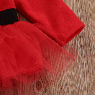 Baby Girl Clothes Dresses Party Christmas Clothing Outfits Dress Costume Kids Fleece Tops Tulle Tutu 0-2T