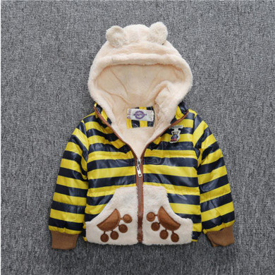 Baby Fshion Snow Wear Children Winter Warm Long Sleeve Clothes Boys Girls Cotton Clothes Fashion Stripped Clothing for Baby