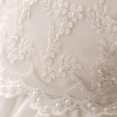 Baby Frock Design Toddler Girl Lace Christening Gown White Tulle Infant Princess Baptism Dress Baby Girls 1st Birthday Outfits