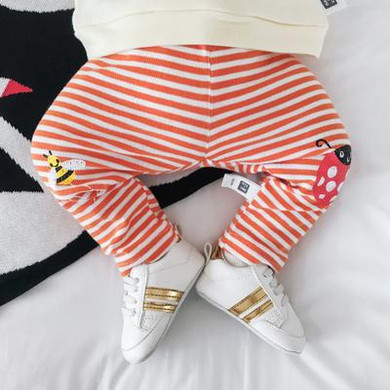 Baby Dispear Pants Girls High Waist Warm Pencil Pants Full Length 1st Fall Winter Boys Cotton Leggings Filles Kids Skinny Pants