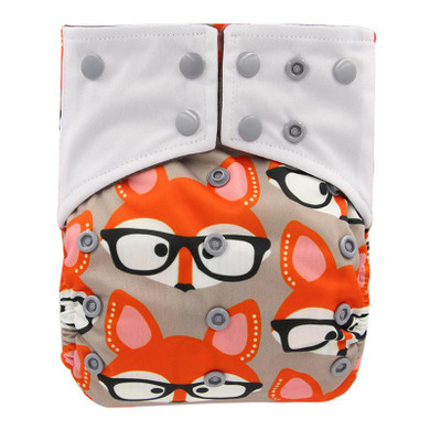 Baby Diaper Cover Charcoal Bamboo AIO Cloth Diapers Sewed Insert Baby Nappies Size Adjustable Reusable Pocket Diaper for Night
