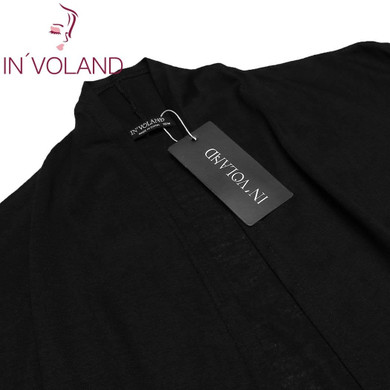 IN'VOLAND Women's Cardigan Jacket Oversized Autumn Casual Long Sleeve Open Front Draped Irregular Long Coat Sweater Plus Size