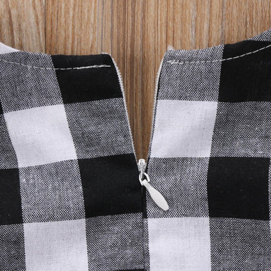 Pudcoco Casual Newborn Girl Princess Dress Kids Plaid Baby Party Wedding Pageant Formal Tutu Dresses Cotton 0-24M