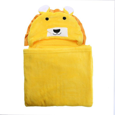 Baby Bath Towel Animal Shape Flannel Cartoon Hooded Bath Towel Babies Blanket Kids Hooded Bathrobe Toddler Baby Bath Towel