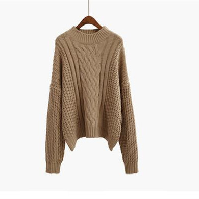 pullover Women 2017 New Plus Size Women's Sweaters Bat Sleeves Autumn Winter Twist Knitted Sweaters Crochet Jackets