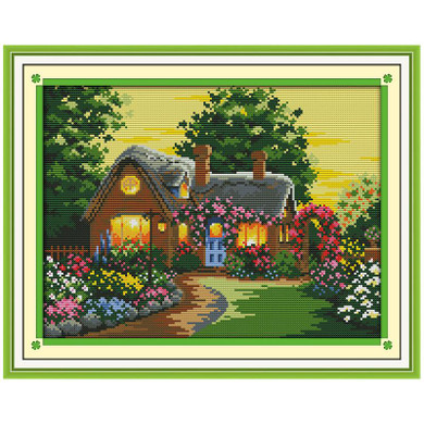 Suburban House Patterns Counted Cross Stitch 11CT 14CT Cross Stitch Set Wholesale Scenery Cross-stitch Kit Embroidery Needlework