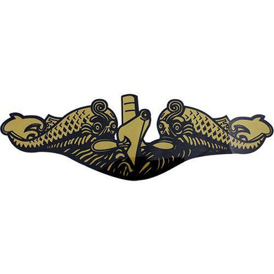 Submarine Dolphin (Gold) Large Decal