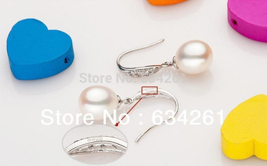 ASHIQI Natural Freshwater  Pearl Drop Earrings with 925 Sterling Silver  Pearls jewelry For women