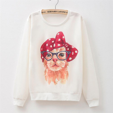 ArtSu 2017 Autumn Printed Long Sleeve Women Sweatshirt Tracksuit Hoodies Panda Cute Casual Hoody Pullover Tops Hoodie ASHO10030