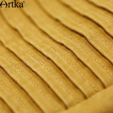Artka Women's Autumn New Ethnic Patchwork Cotton Ankle-Length Pants Vintage Mid-waist All-match Pencil Pants KA10165Q