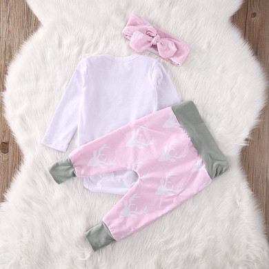 baby girls Boys sets fall 2016 Autumn Kids Baby Boys Girls Deer Outfits Clothes Romper T Shirt+Pants Set