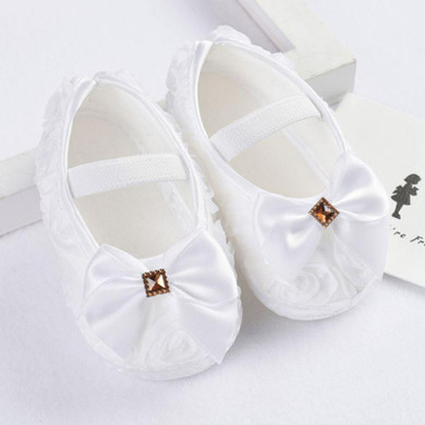 Baby Girl Shoes Todder Pre-walker Rose Flowers Bow Baby Soft Sole Shoes First Walkers