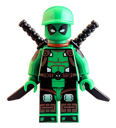 Single Sales Super Heroes Pink Red Purple Yellow Green Blue Orange Deadpool With Hat Building Blocks Children Gift Toys KF8015