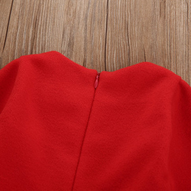 Spring Autumn baby girl clothing red long sleeve Christmas Red dress One pieces Winter baby girls Party dress 0-2T