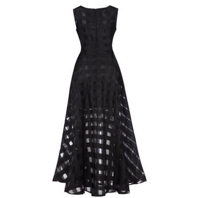 Sisjuly 2017 maxi summer plaid women dress new long organza day dress vestidos de festa satin fashion style black women dress