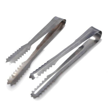 GSFY-5 x 5oz Sweet Scoops &amp; 5 x 5" Ice Tongs Wedding Candy Buffet Bar Stainless Set Silver