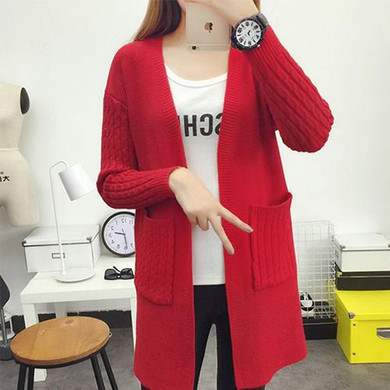 Gogoyouth Knitted Long Cardigan Women 2017 Spring Autumn Sweater Women Long Sleeve Cardigan Female Fashion Jacket Winter Tops